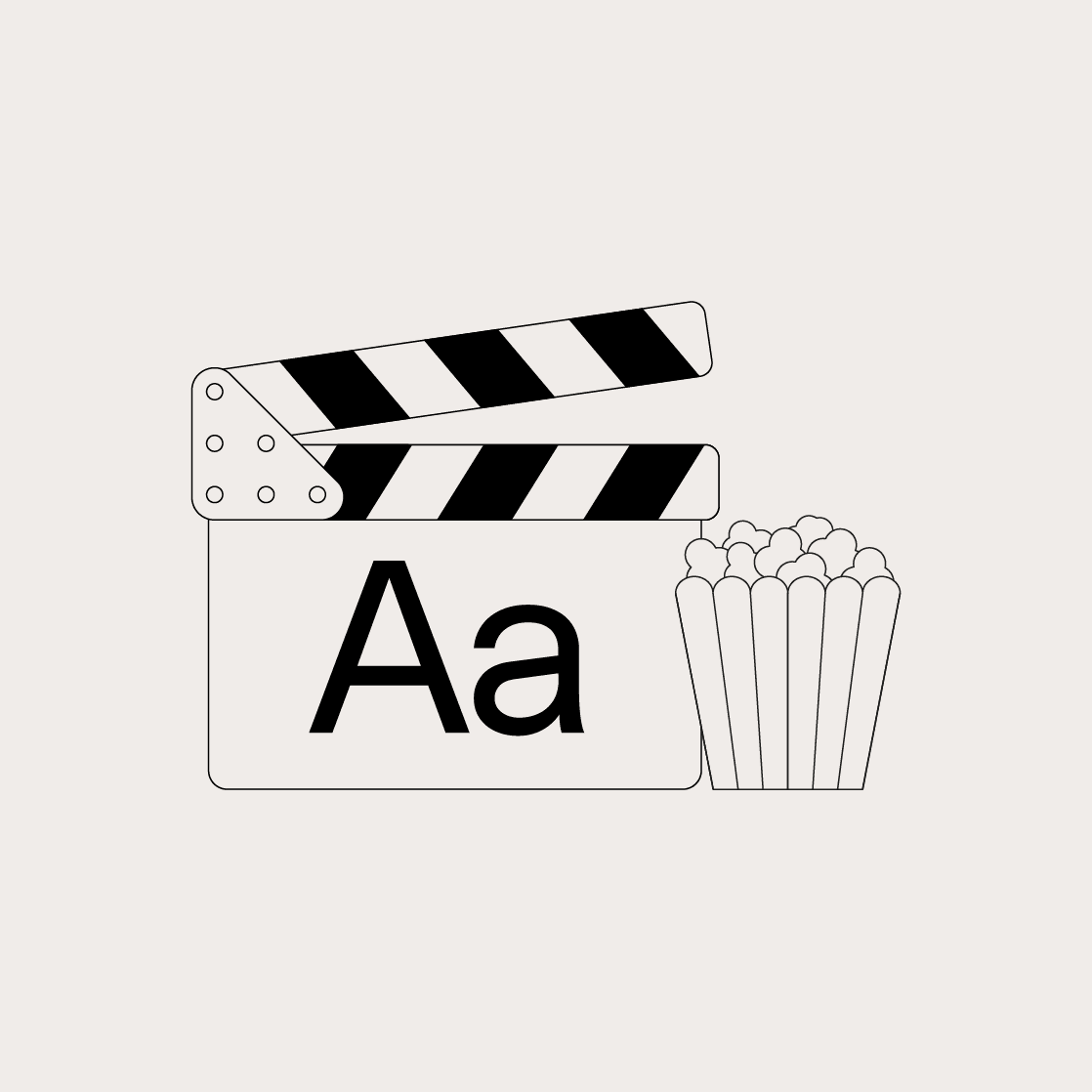 Illustration representing the Broadcast license for using Sale Character fonts in television and streaming productions.