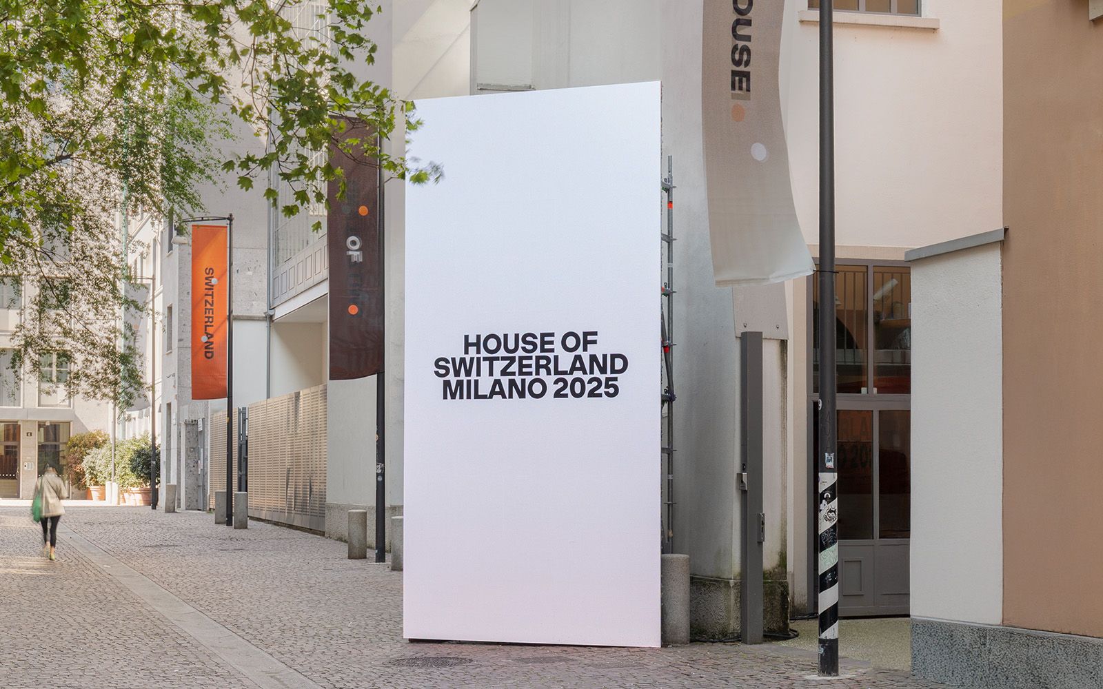 House of Switzerland Milano 2025 campaign featuring the Walla typeface by Sale Character.